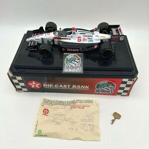 1994 Mario Andretti Texaco Die Cast Coin Bank Vintage Dirt Devil Model Indy Car